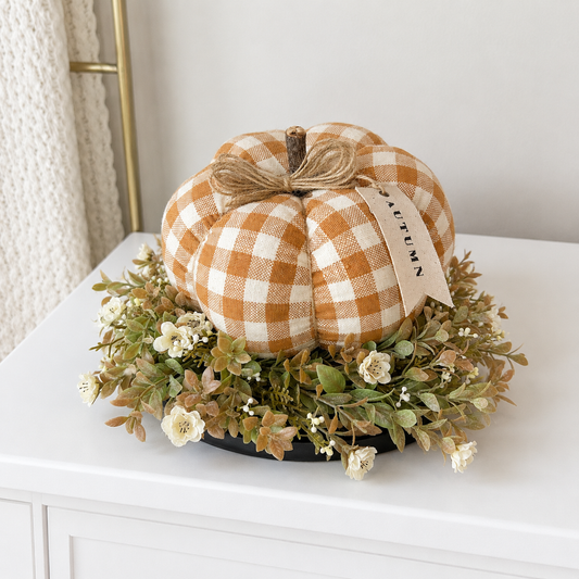 Rust Plaid Pumpkin