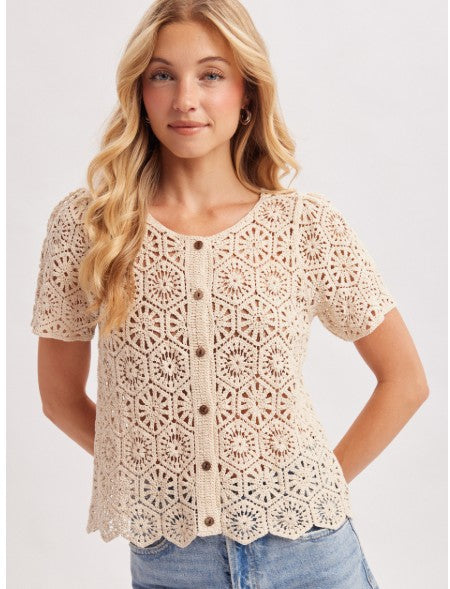 Crochet Button Top