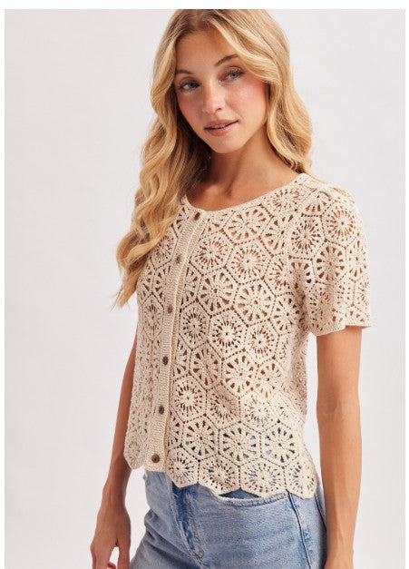 Crochet Button Top