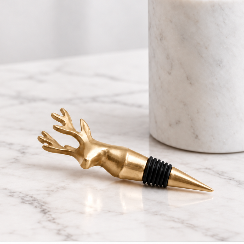 Gold Deer Wine Stopper