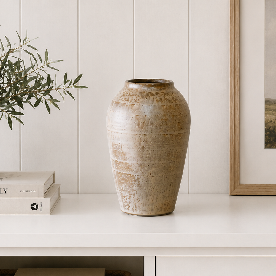 Sullivan Beige Ceramic Vase