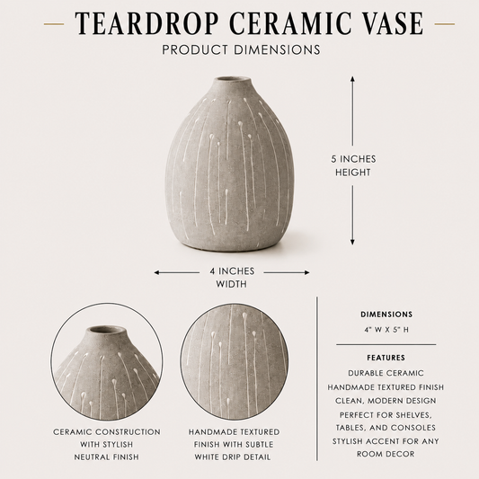 Teardrop Ceramic Vase