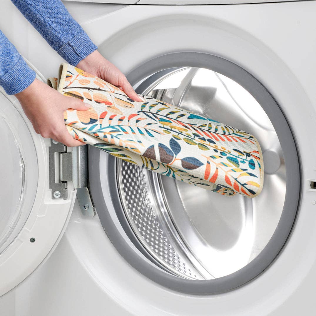 S/2 Dish Drying Mats | Colorful Leaves