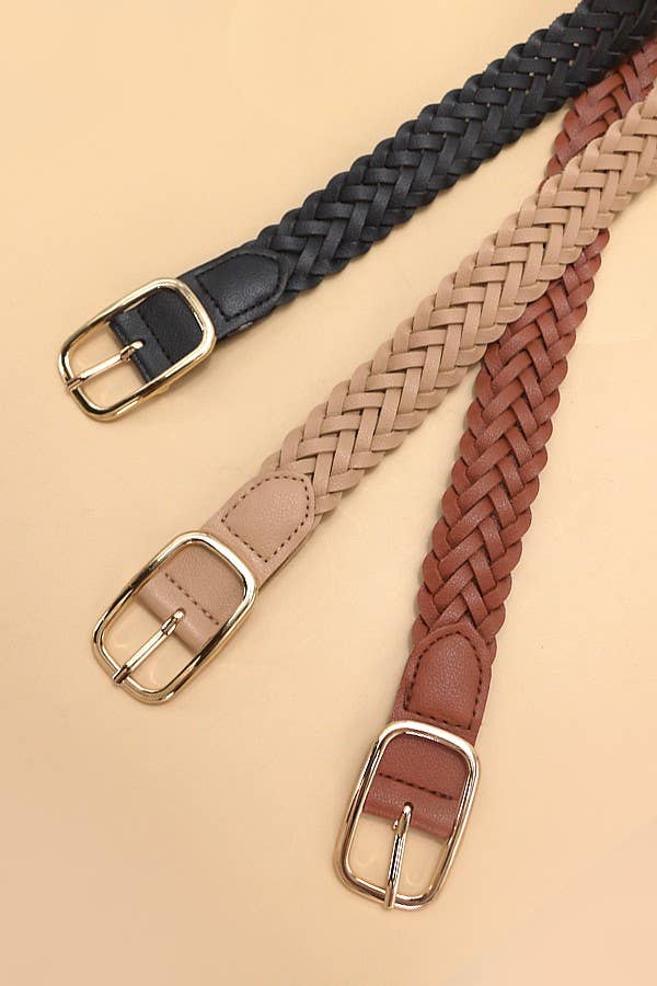 Braided Faux Leather Belt 4