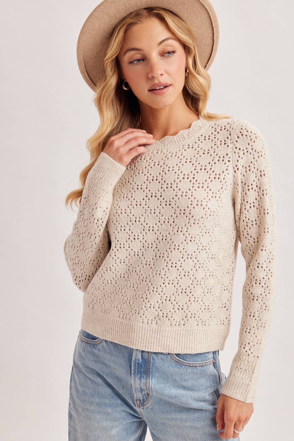 Viola Eyelet Sweater