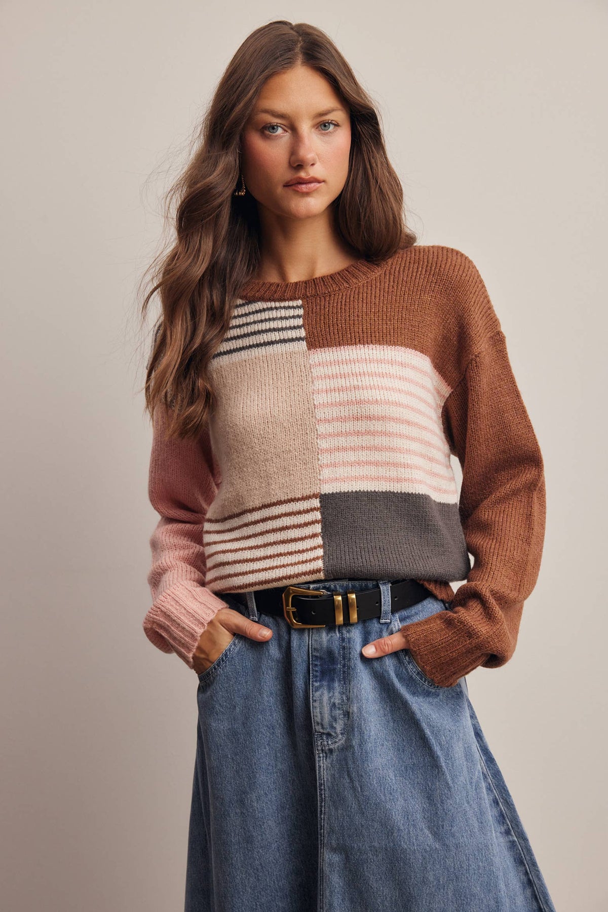 Colorblock Stripe Sweater