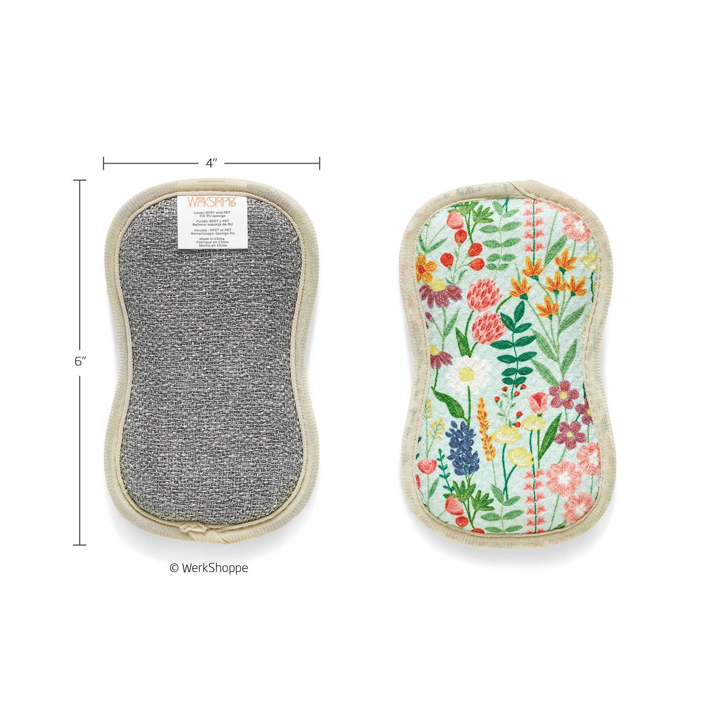 S/4 Wildflowers Scrubbies