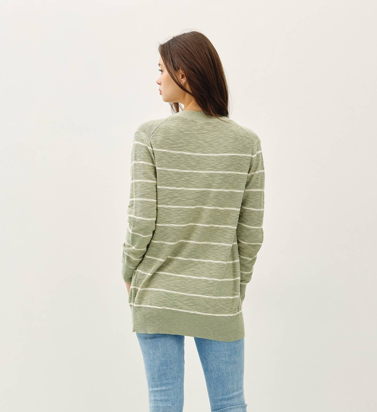 Sage Stripe Cardigan