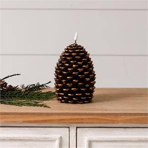 LED Pinecone Candle