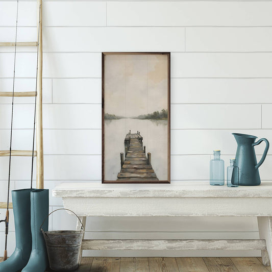 Dock On The Lake Print