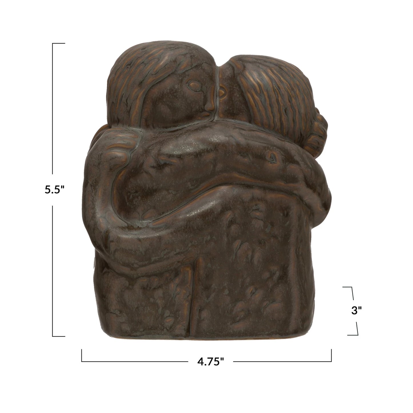 Stoneware Hugging Figure