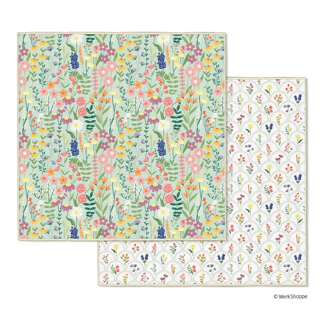 S/4 Dishcloths | Wildflower Print