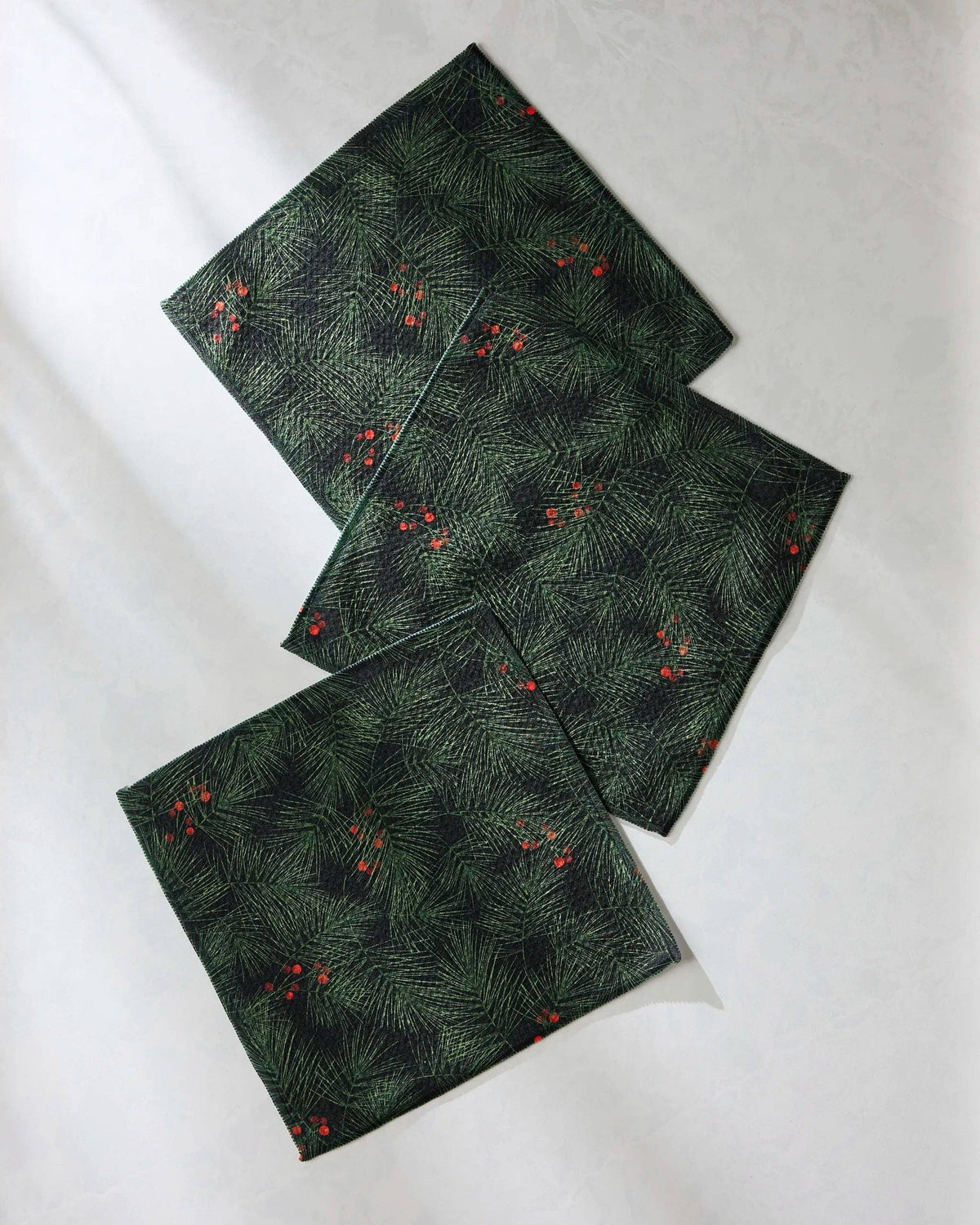 S/3 Evergreen Pine Dishcloths