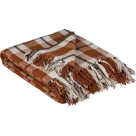 Fall Harvest Plaid Throw