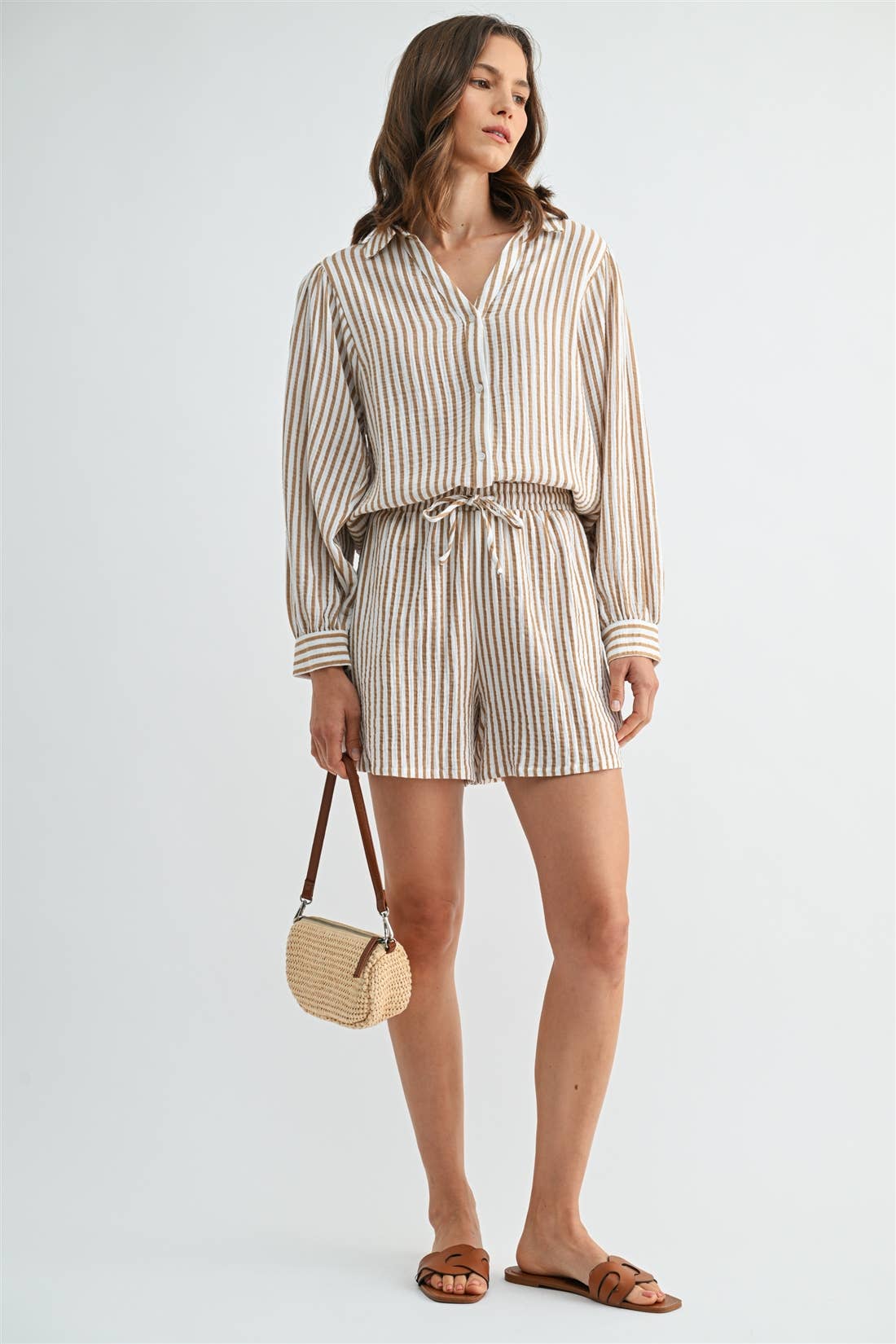 Giada Gauze Stripe Top