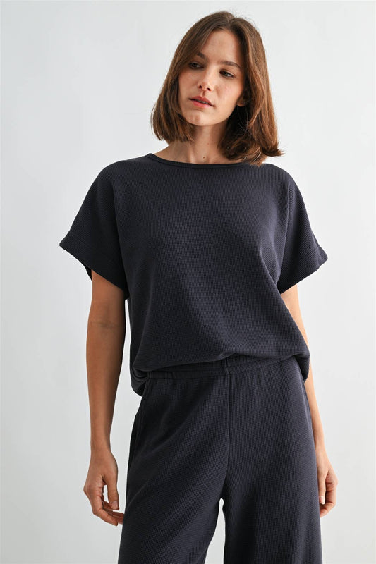 Waffle Knit Top
