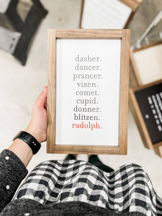 Reindeer Names Print