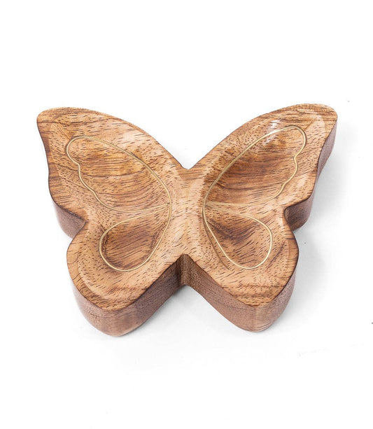 Wood Butterfly Dish