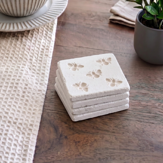 S/4 Bee Pattern Coasters