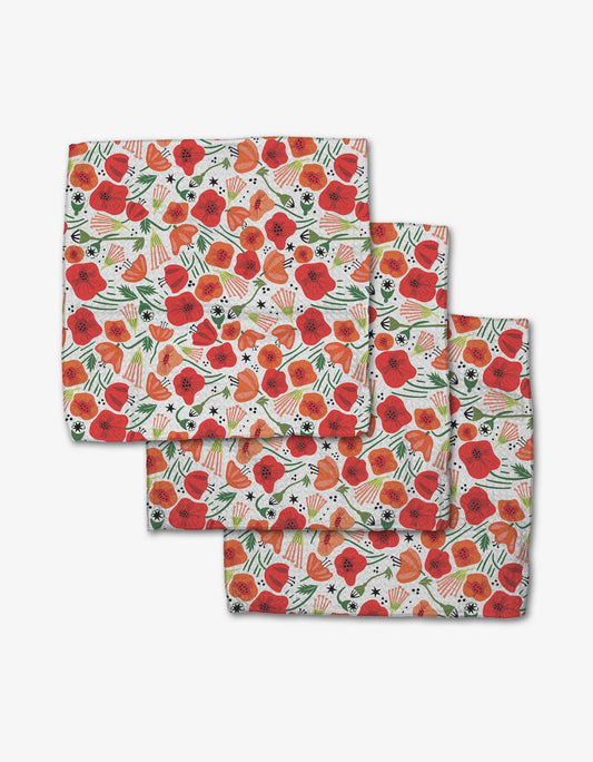 Geometry | Poppy Power Dishcloth Set