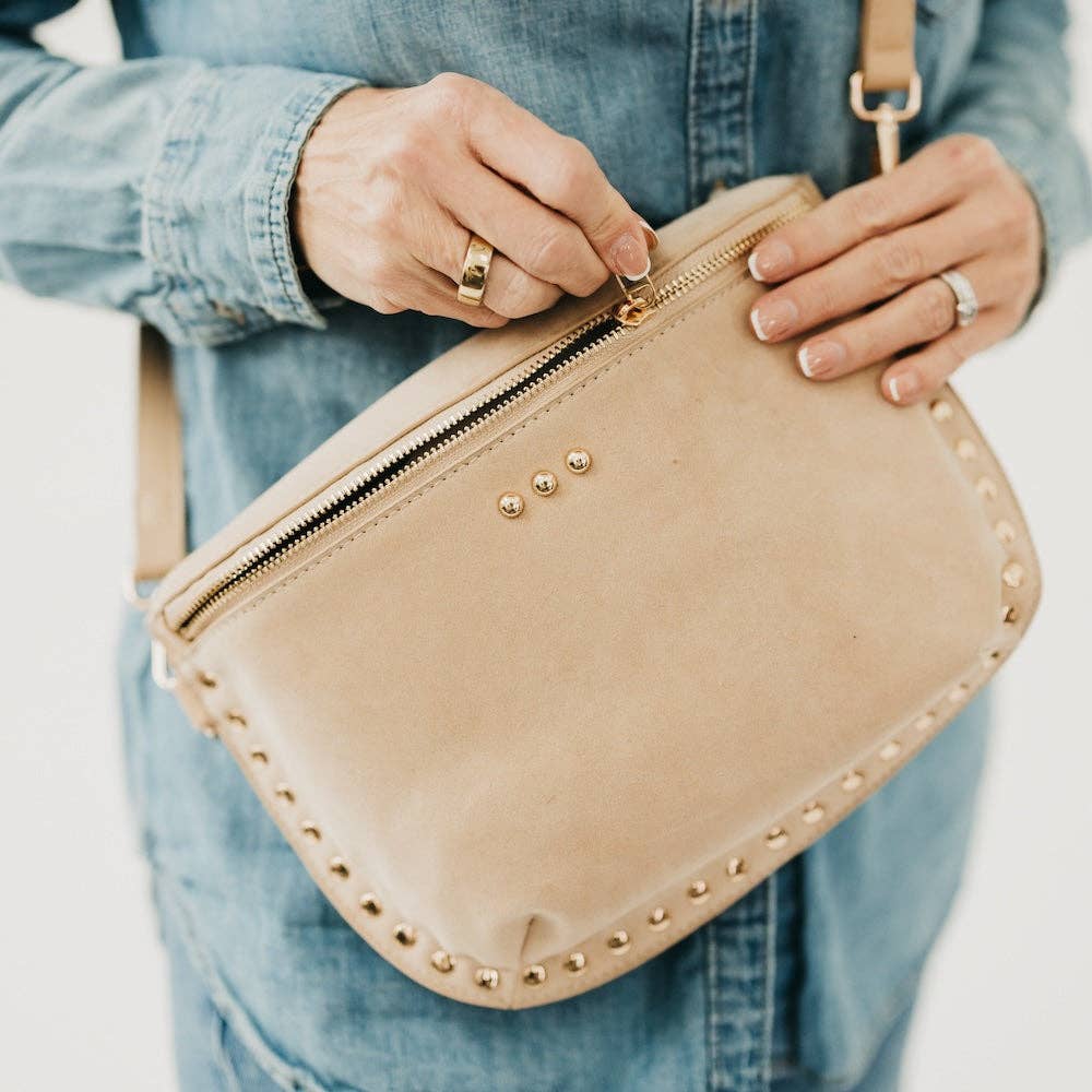 Studded Suede Crossbody