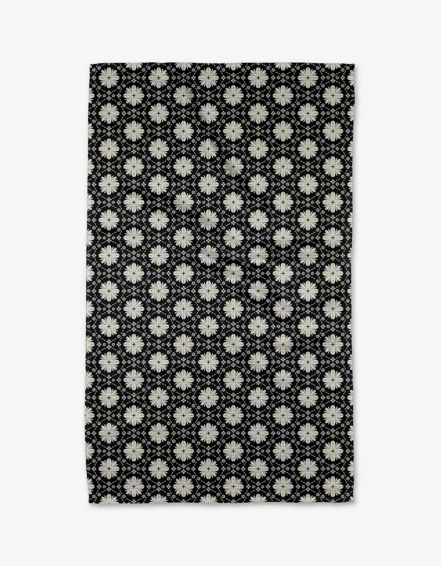 Monochrome Floral Kitchen Towel