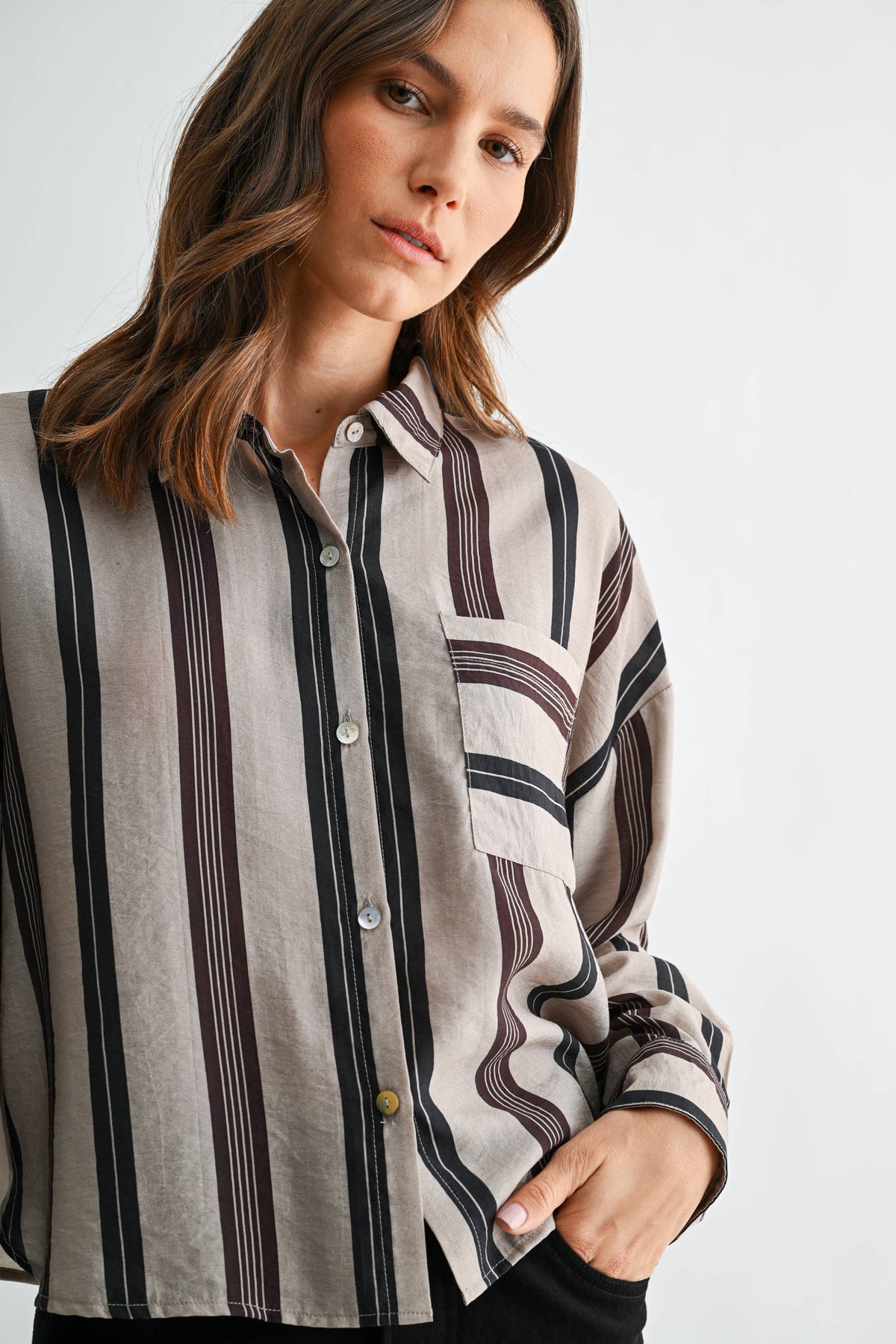 Ember Stripe Button Down