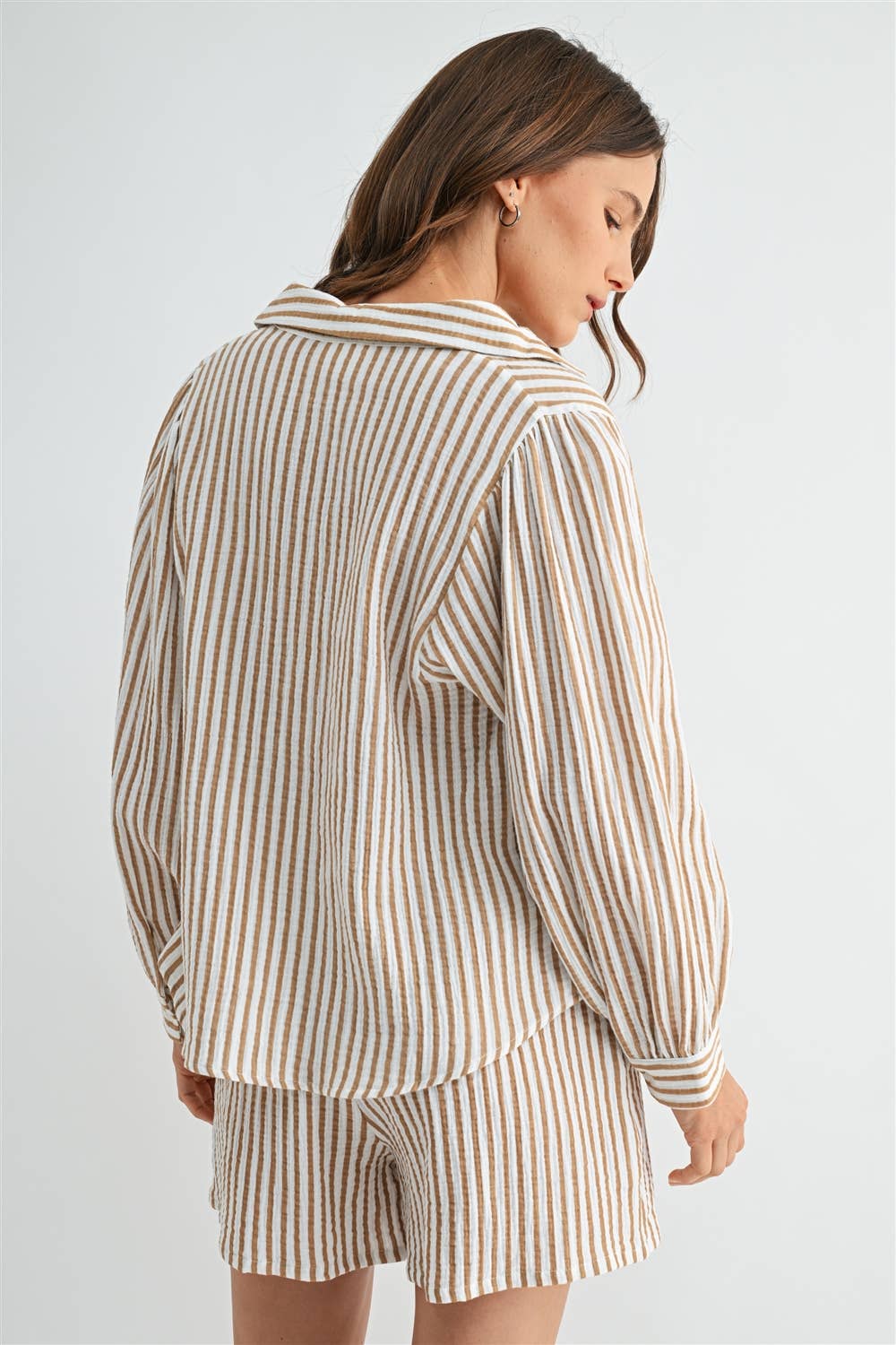 Giada Gauze Stripe Top