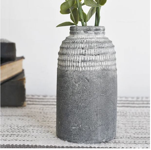 Tall Charcoal Vase