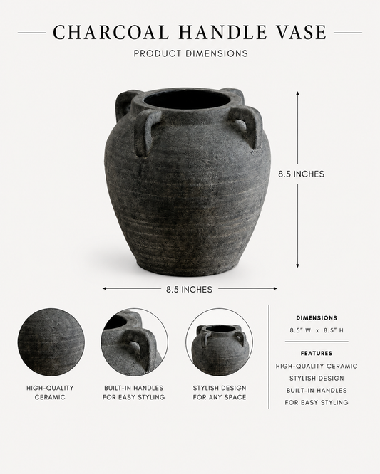 Charcoal Handle Vase