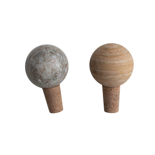 Marble/Cork Bottle Stopper