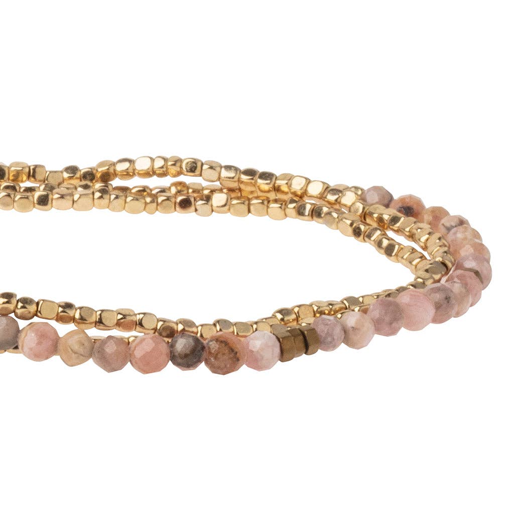 Rhodochrosite Wrap Bracelet