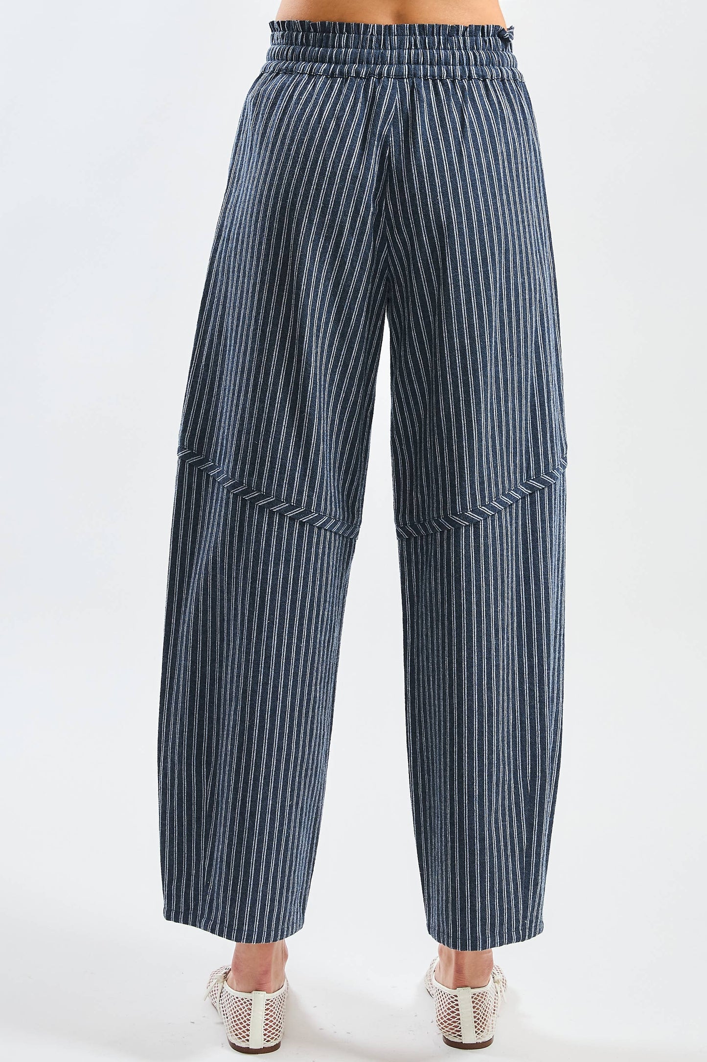 Navy Pinstripe Pants