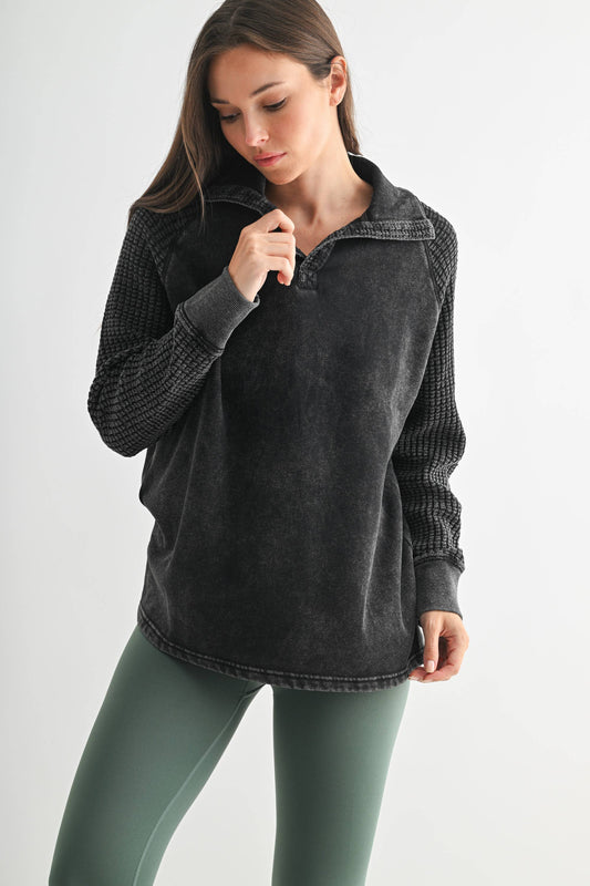 Waffle Knit Henley