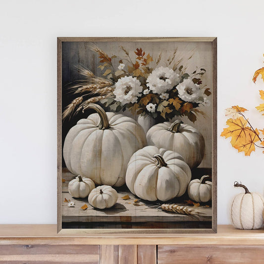 White Pumpkins Print