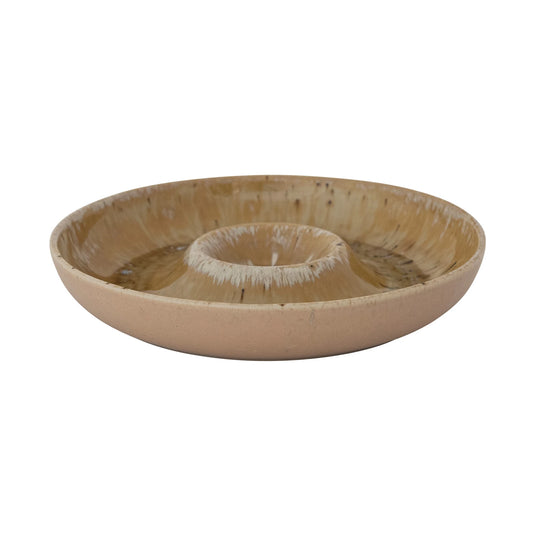 Stoneware Chip & Dip Tray
