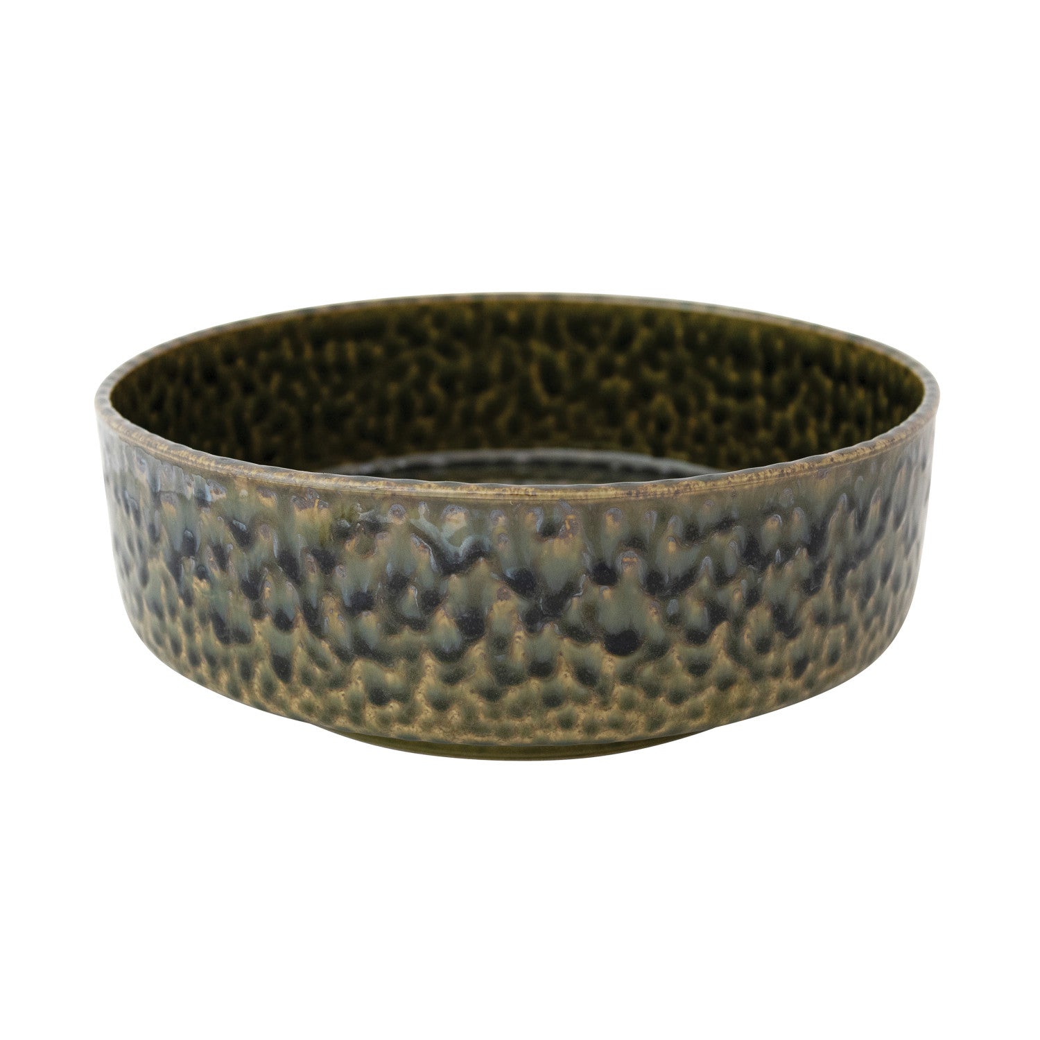 Stoneware Bowl/Planter, Green (Each One Will Vary)