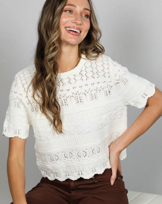 Cotton Crochet Sweater