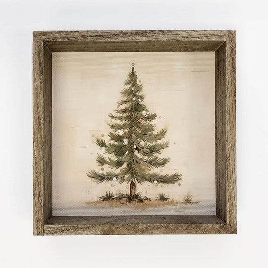 Mountain Christmas Tree Print