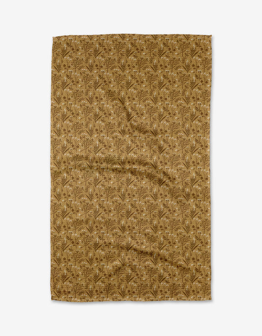 Geometry Golden Fall Tea Towel