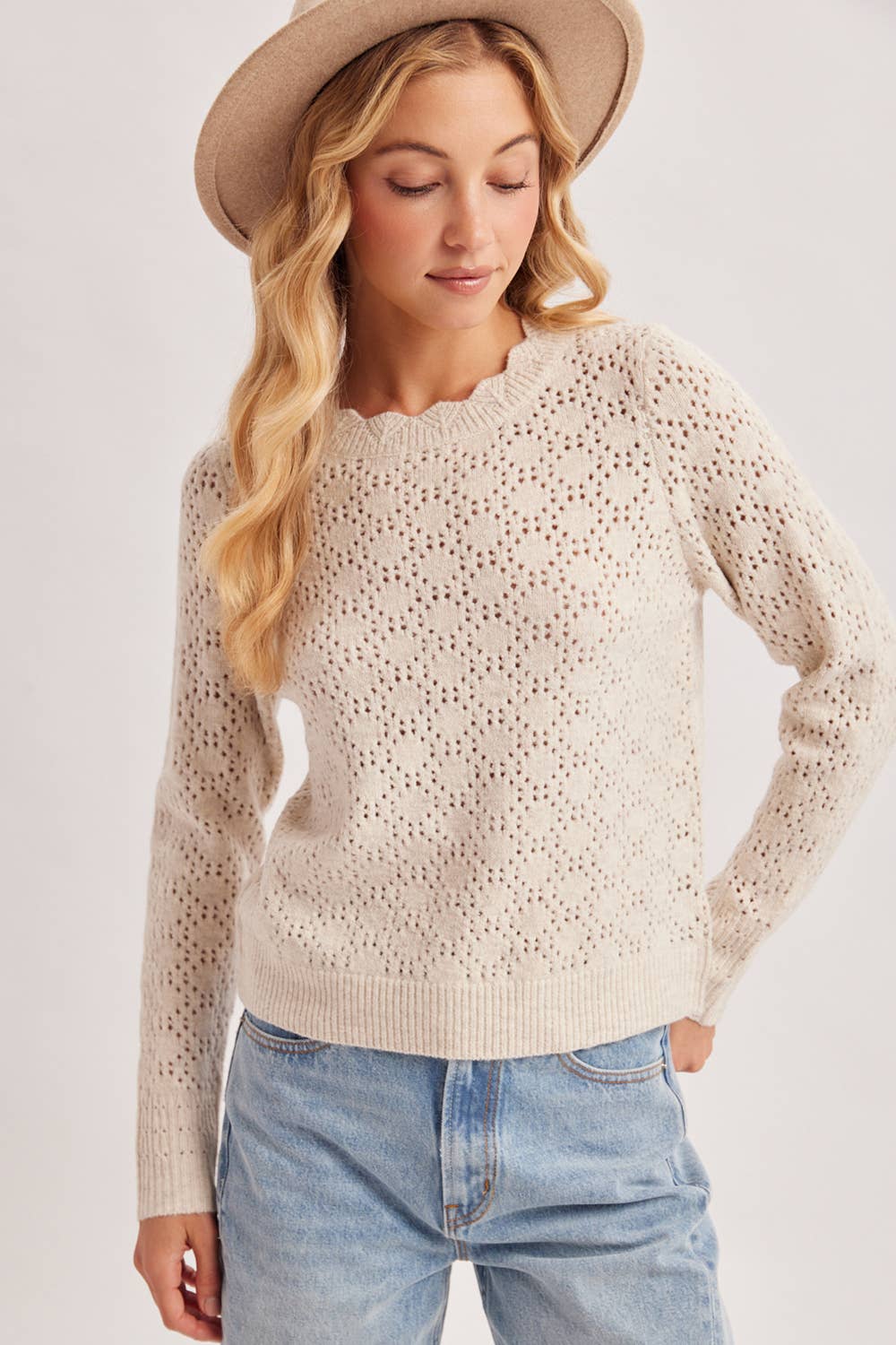 Viola Eyelet Sweater