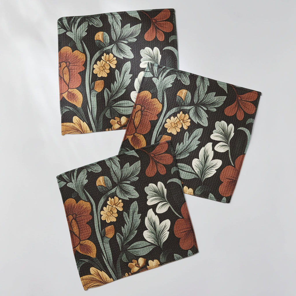 Geometry | S/3 Fall Floral Dishcloths