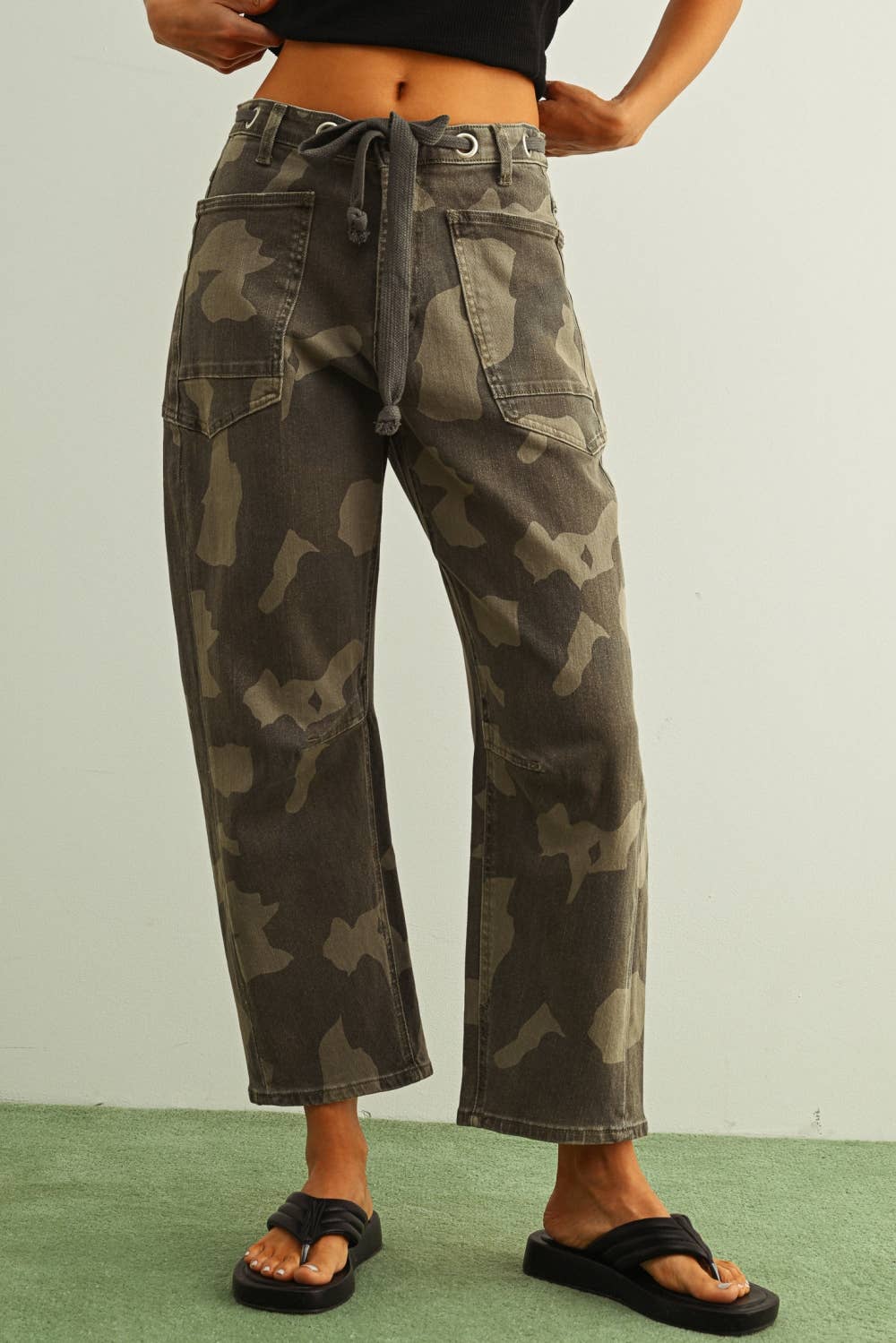 Camo Barrel Jeans