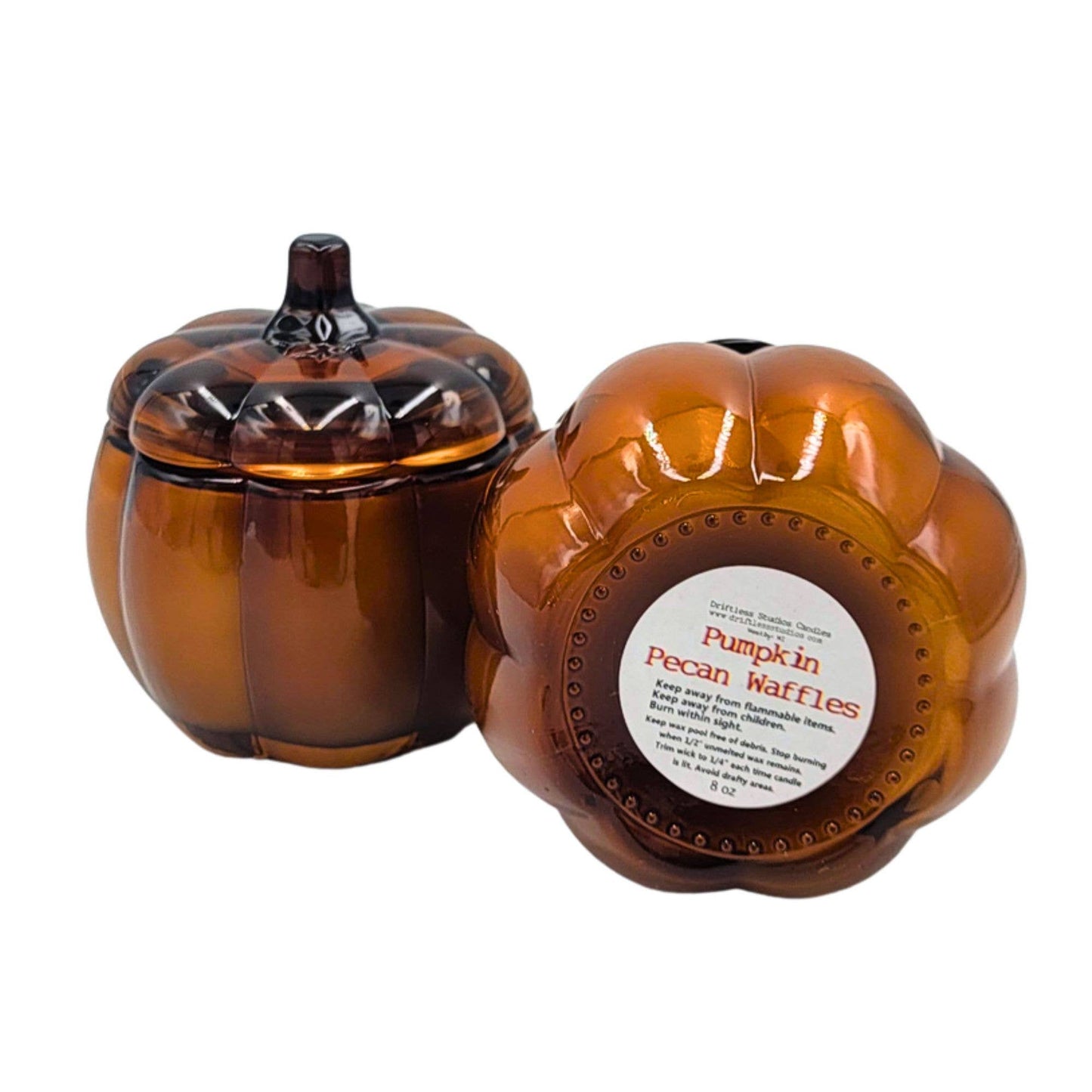 Amber Glass Pumpkin Candle
