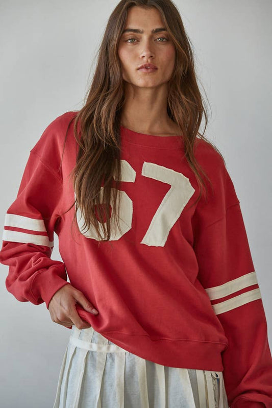 Ruby Varsity Sweatshirt