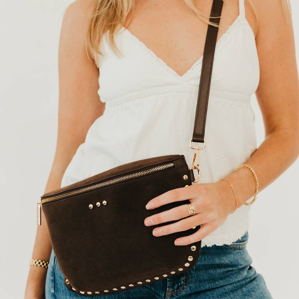 Studded Suede Crossbody