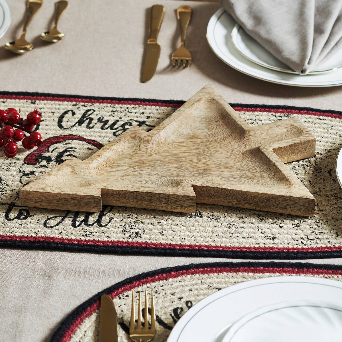 Wood Cristmas Tray