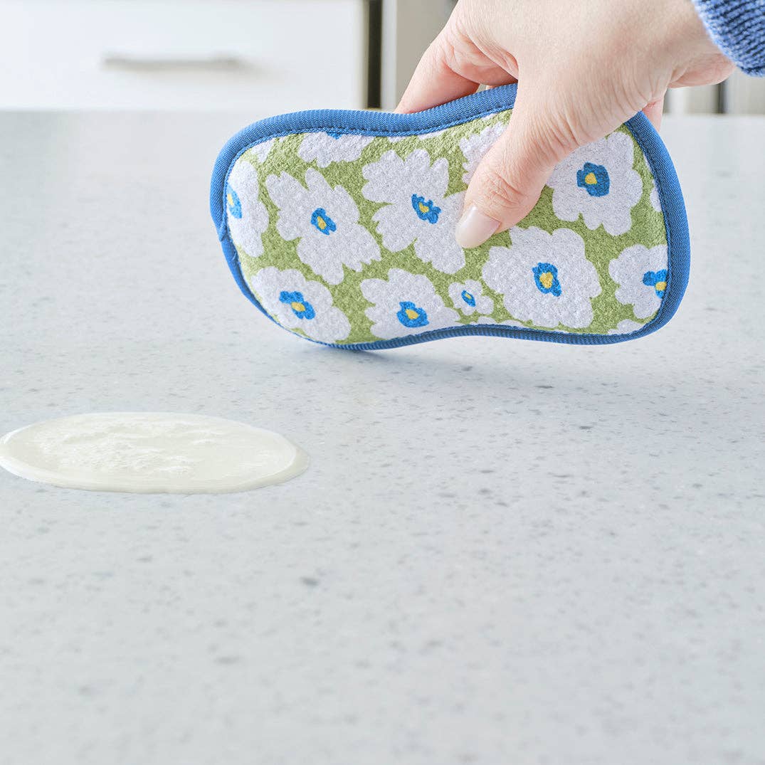 S/4 Floral Finch & Friends Scrubbies