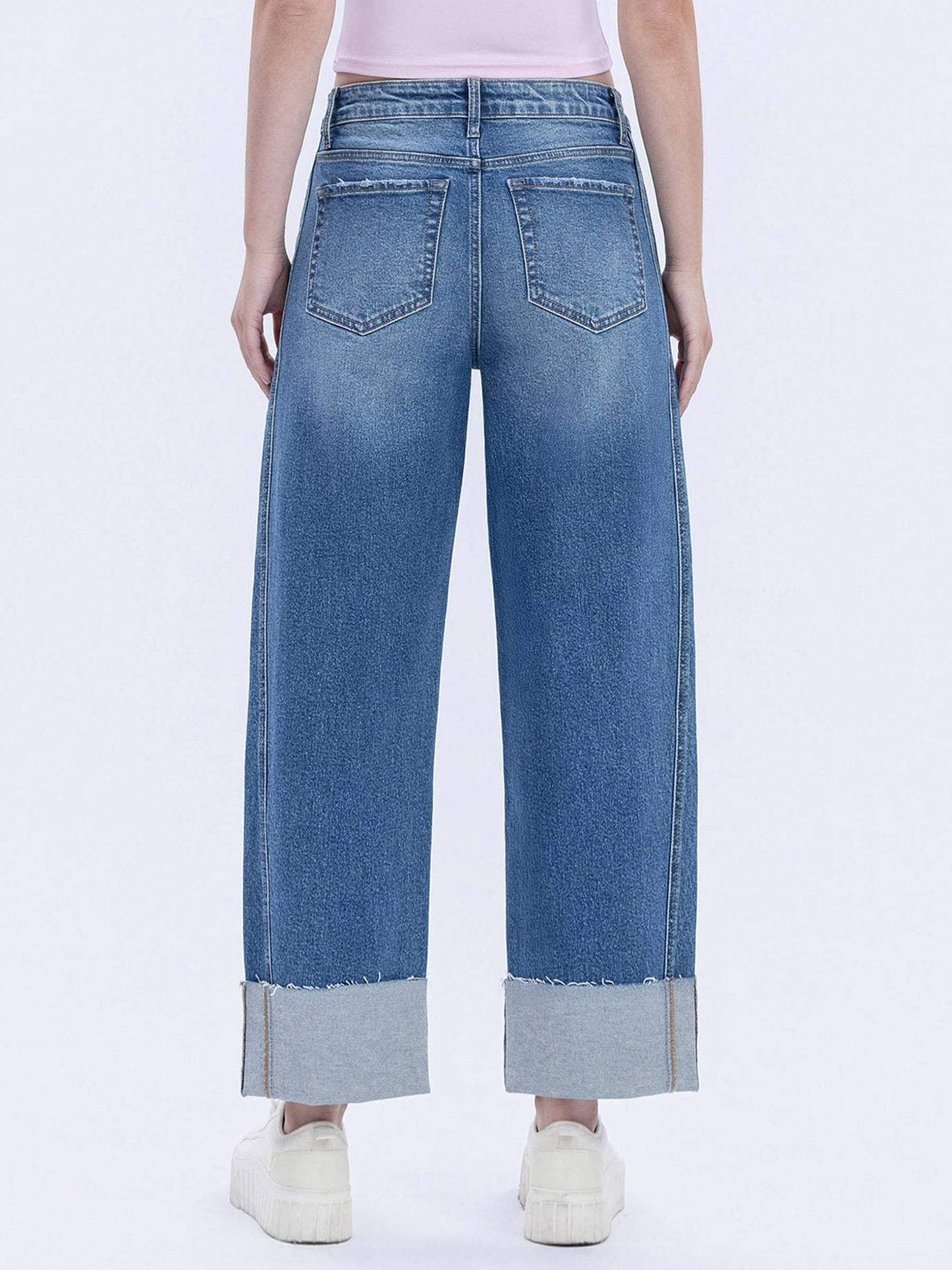 Charlie Cuffed Barrel Jeans