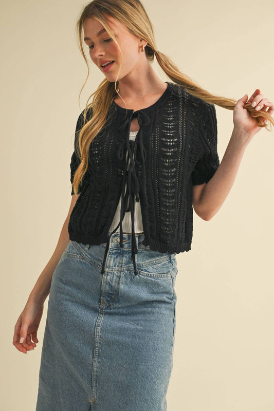 Hoda Pointelle Cardigan